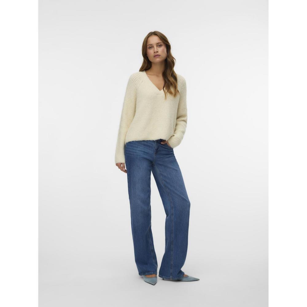 Vero Moda Novah V Neck Ribbed Pullover